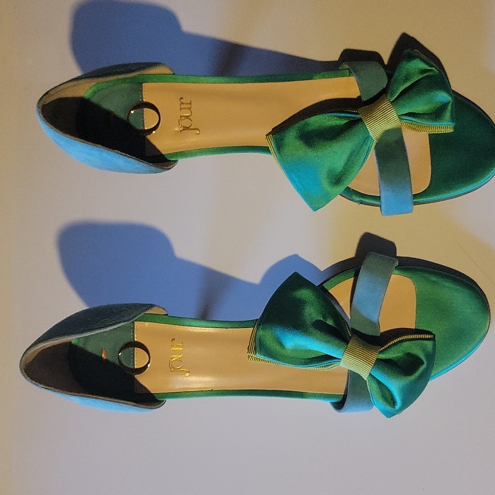 Jour open toe sandals blue&green Sz 38 worn...